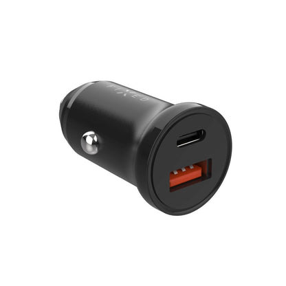 Auto-Ladegerät Fixed, 20W, 3A, 1 x USB-A - 1 x USB-C, Schwarz