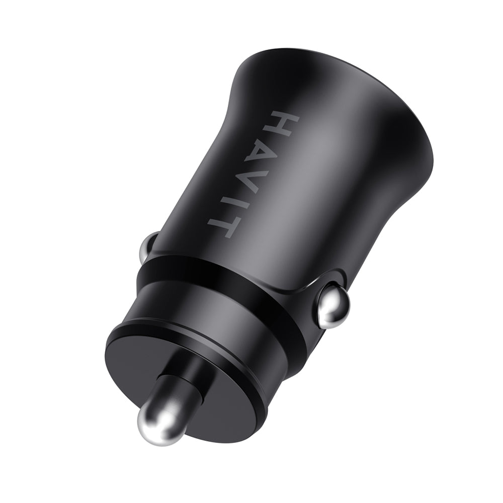 HAVIT CC2022 Car Charger, 20W, 3A, 1 x USB-A - 1 x USB-C, Black