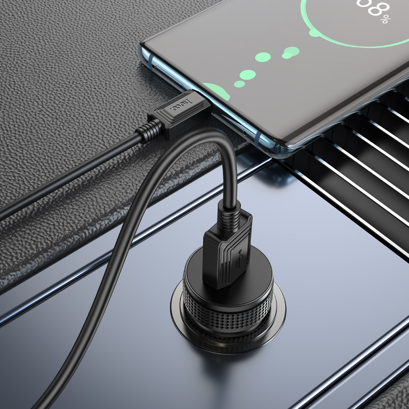 Auto-Ladegerät HOCO Z49A, 18W, 3A, 1 x USB-A, Schwarz
