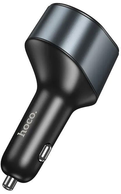 Auto-oplader HOCO Z56, 35W, 3A, 1 x USB-A - 1 x USB-C - 1 x Sigarettenaanstekeruitbreiding, Zwart