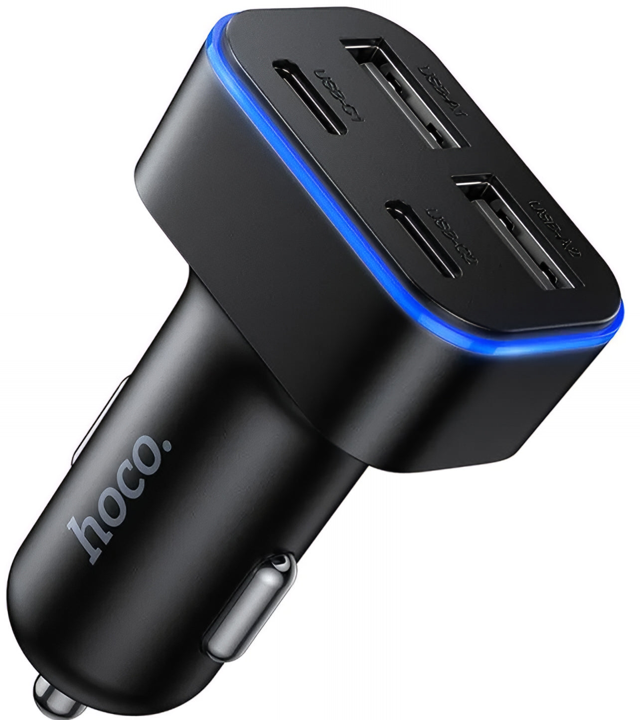 Auto-Ladegerät HOCO Z63, 42W, 3A, 2 x USB-A - 2 x USB-C, Schwarz
