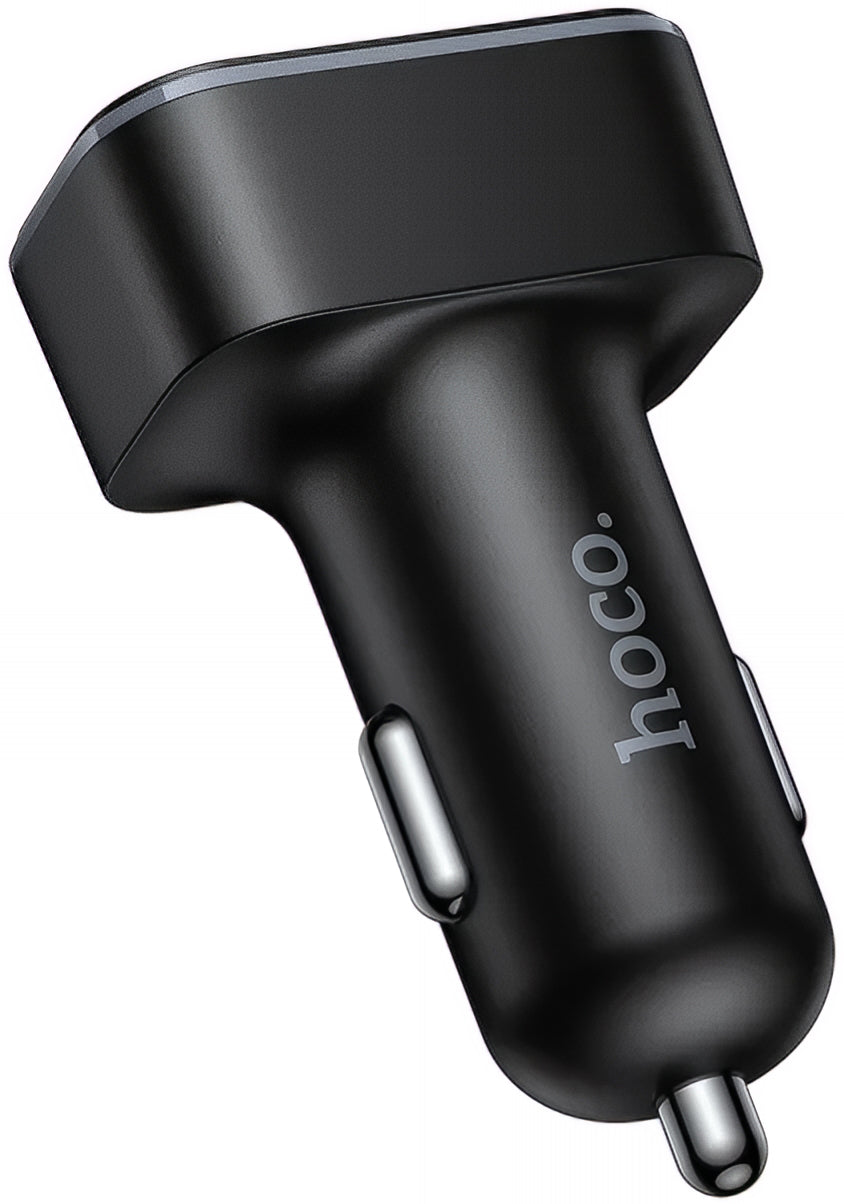 HOCO Z63A Display Car Charger, 42W, 3A, 1 x USB-C - 2 x USB-A, Black