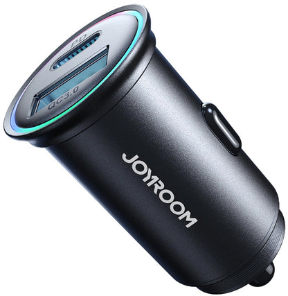 Auto-oplader Joyroom JR-CCN04, 60W, 3A, 1 x USB-A - 1 x USB-C, Zwart