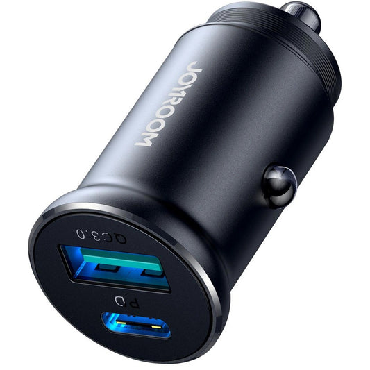 Autolader Joyroom JR-CCN05, 30W, 3A, 1 x USB-A - 1 x USB-C, Zwart