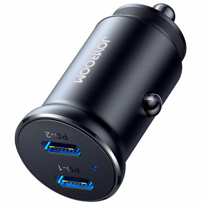Chargeur de voiture Joyroom JR-CCN06, 30W, 3A, 2 x USB-C, Noir