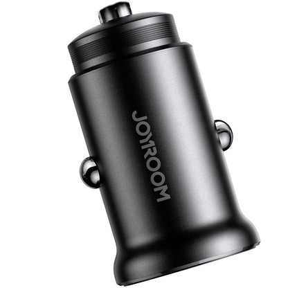 Chargeur de voiture Joyroom JR-CCN06, 30W, 3A, 2 x USB-C, Noir
