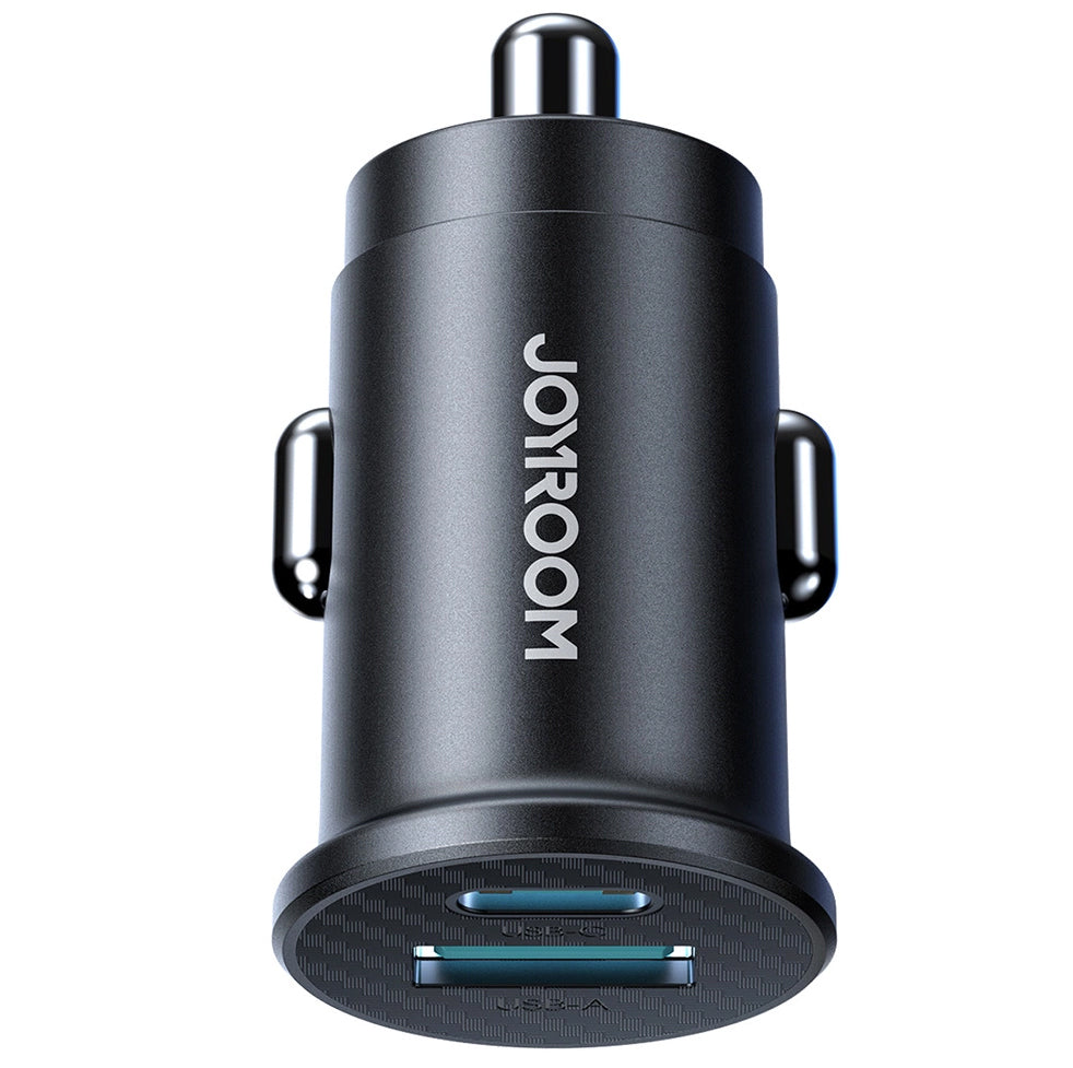 Autolader Joyroom JR-CCN16 Mini, 12W, 2.4A, 1 x USB-A - 1 x USB-C, Zwart