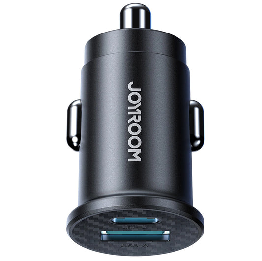 Autolader Joyroom JR-CCN16 Mini, 12W, 2.4A, 1 x USB-A - 1 x USB-C, Zwart