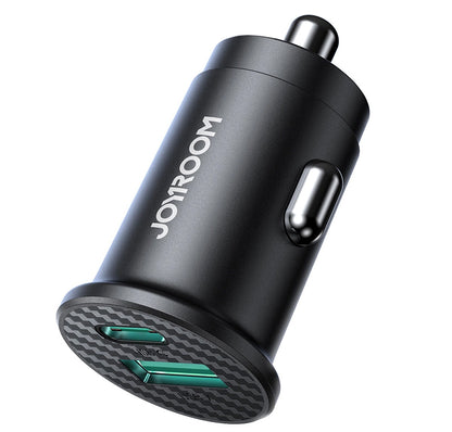 Autolader Joyroom JR-CCN16 Mini, 12W, 2.4A, 1 x USB-A - 1 x USB-C, Zwart