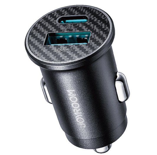 Autolader Joyroom JR-CCN16 Mini, 12W, 2.4A, 1 x USB-A - 1 x USB-C, Zwart