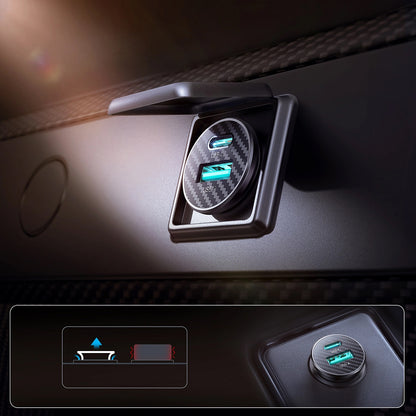 Autolader Joyroom JR-CCN16 Mini, 12W, 2.4A, 1 x USB-A - 1 x USB-C, Zwart