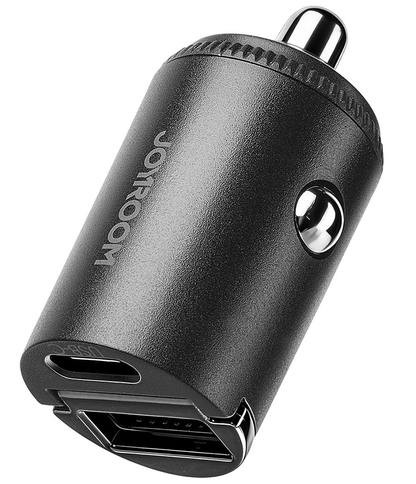 Auto-oplader Joyroom JR-CCN18, 65W, 1 x USB-A - 1 x USB-C, Zwart