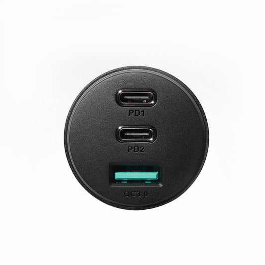 Auto-oplader Joyroom JR-CL26, 70W, 4.8A, 1 x USB-A - 2 x USB-C, Zwart