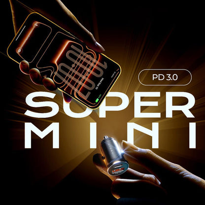 Lisen Auto Oplader, 36W, 3A, 1 x USB-A - 1 x USB-C, Zwart YL0223090002