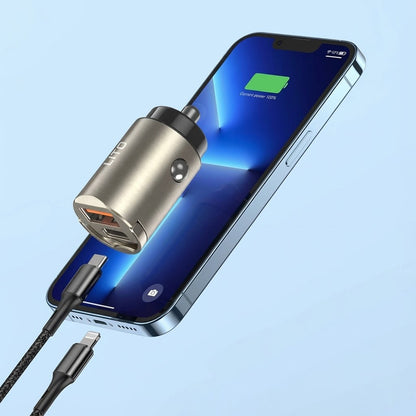 Chargeur Auto Lito IN-C03, 30W, 3A, 1 x USB-A - 1 x USB-C, Noir