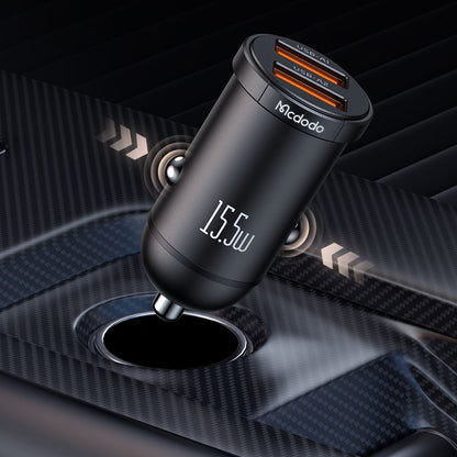 Chargeur de voiture McDodo CC-2950 Cool, 15.5W, 3.1A, 2 x USB-A, Noir