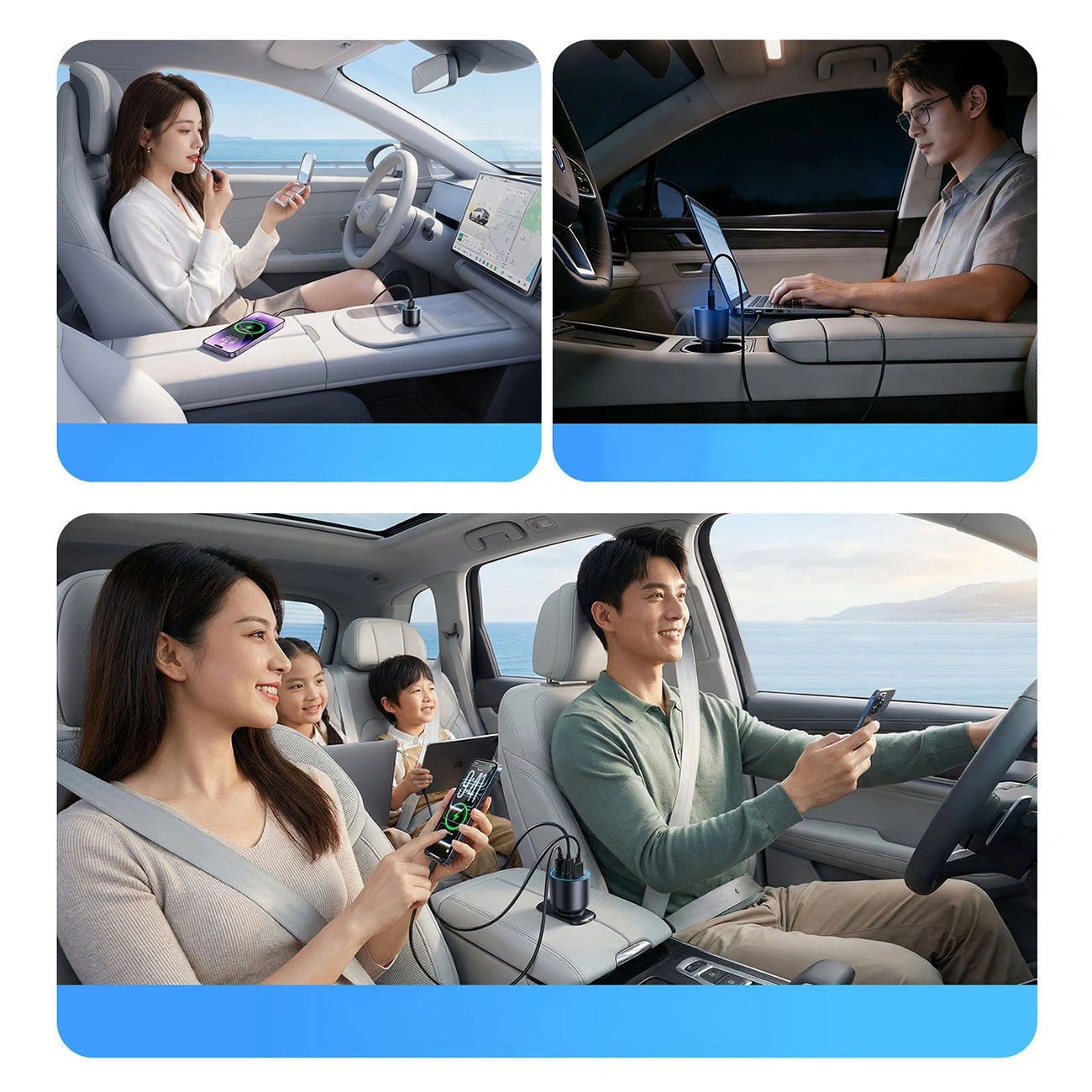 Orico HyperDrive Autolader, 165W, 5A, 1 x USB-A - 2 x USB-C, Zwart