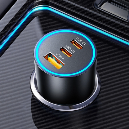 Orico HyperDrive Autolader, 165W, 5A, 1 x USB-A - 2 x USB-C, Zwart