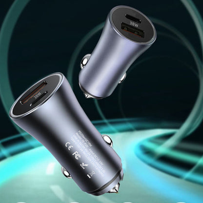 Auto-Ladegerät Techsuit C3 RescueVolt, 48W, 3A, 1 x USB-A - 1 x USB-C, Grau