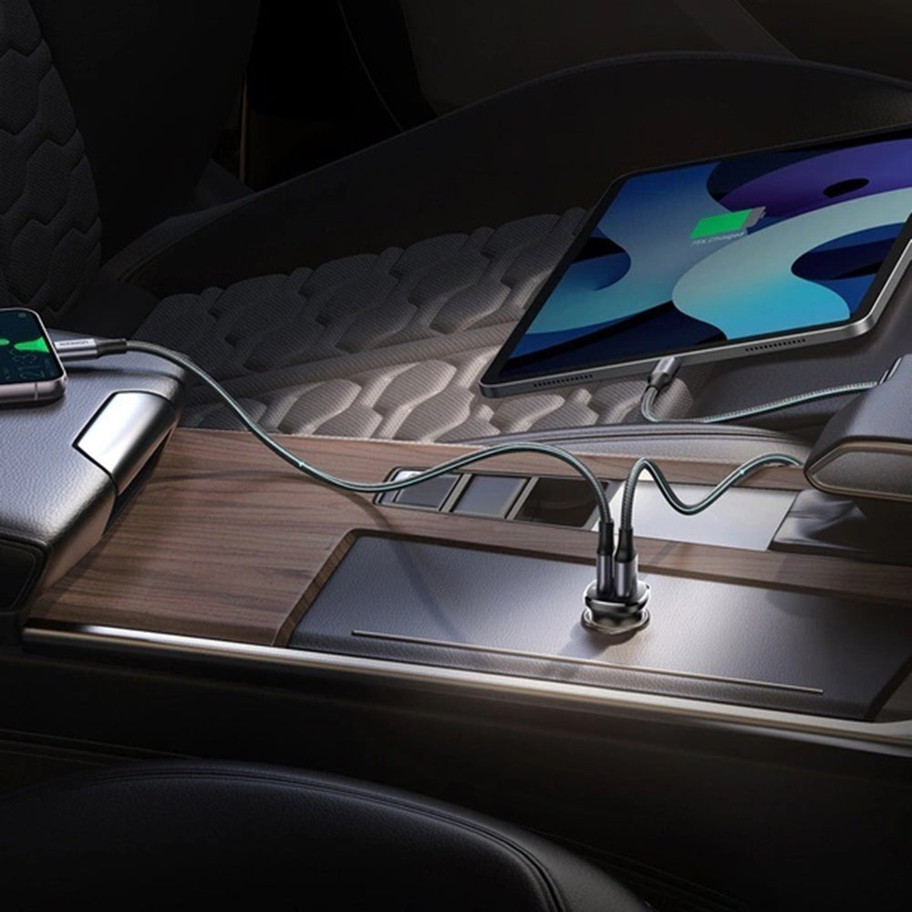 Chargeur de voiture UGREEN EC305, 30W, 3A, 1 x USB-A - 1 x USB-C, Noir