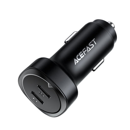 Auto Oplader Acefast B2, 72W, 3A, 2 x USB-C, Zwart