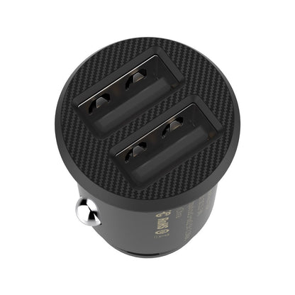 Chargeur de voiture Baseus Grain, 10W, 2.4A, 2 x USB-A, Noir CCALL-ML01