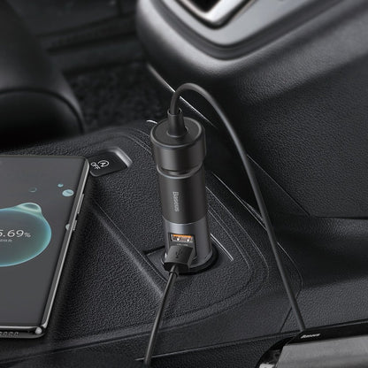 Baseus Chargeur de voiture Share Together, 120W, 3A, 1 x Extension allume-cigare - 2 x USB-A, Noir CCBT-D0G CCBT-D0G