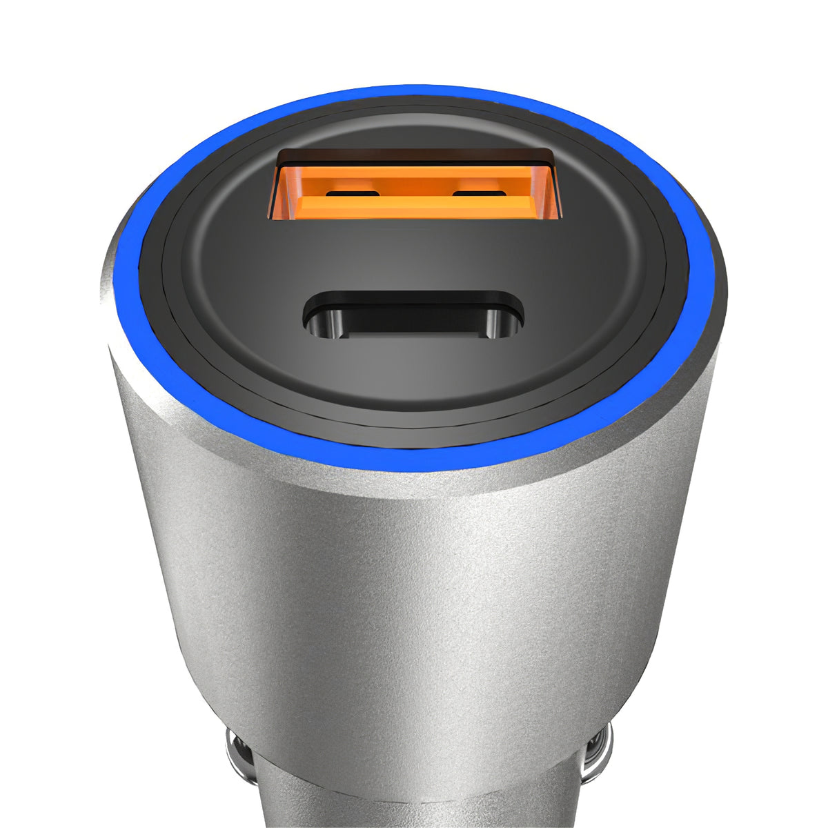 USB Autolader Dudao R4PQ, 1 X USB - 1 X USB Type-C, 22,5 W, Quick Charge - Power Delivery, Grijs