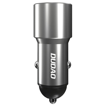 USB Autolader Dudao R4PQ, 1 X USB - 1 X USB Type-C, 22,5 W, Quick Charge - Power Delivery, Grijs