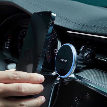Chargeur Auto Sans Fil Acefast D3, 15W, 1.67A, Argenté
