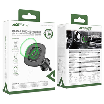 Kfz-Wireless-Ladegerät Acefast D46, 15W, 1.67A, Schwarz