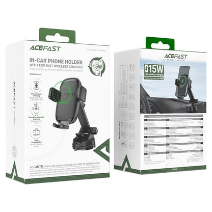 Kfz-Wireless-Ladegerät Acefast D49, 15W, 1.67A, Schwarz