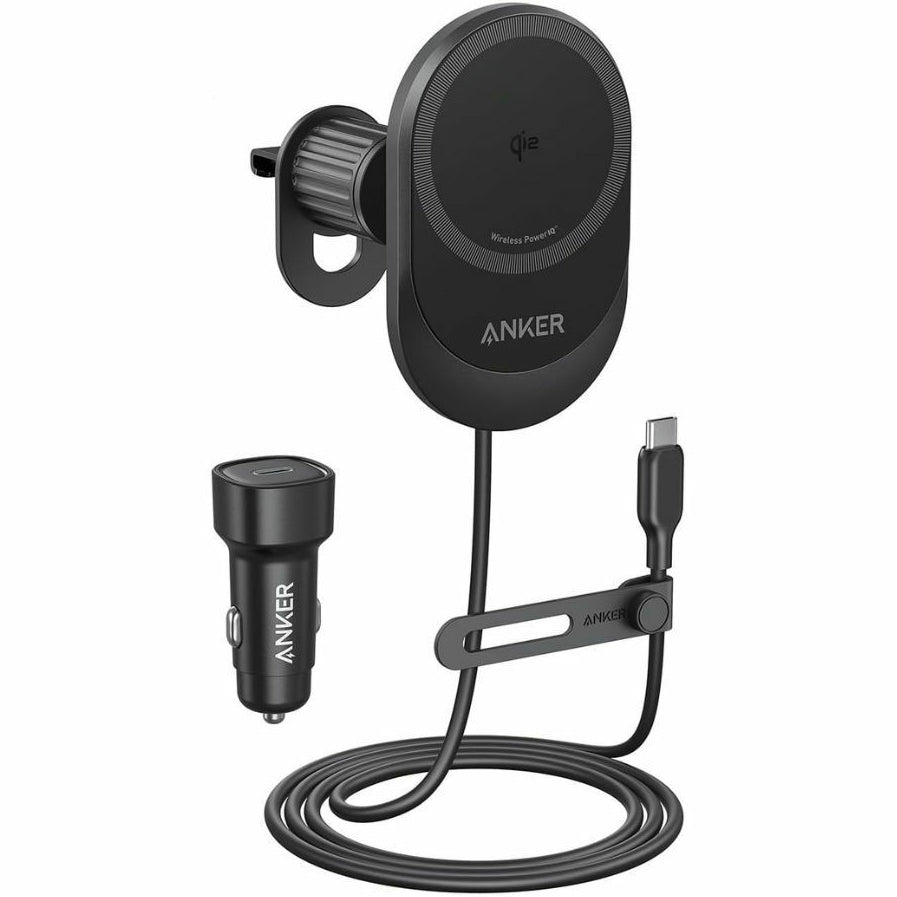 Anker MagGo Draadloze Auto Oplader, 15W, 1.67A, Zwart B2932G11