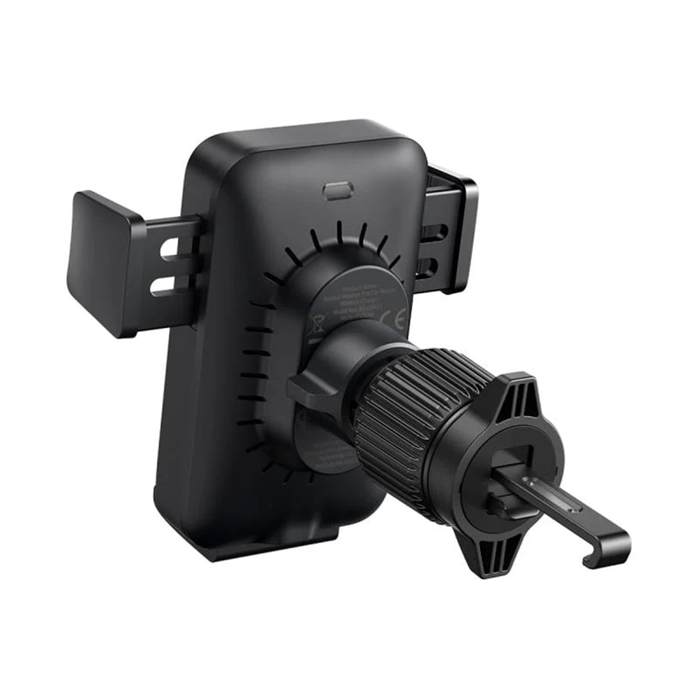 Baseus Wisdom Pro Vent Draadloze Auto Oplader, 15W, 1.67A, Zwart C40381501123-00