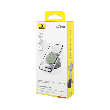 Chargeur Auto Sans Fil Baseus PrimeTrip C02, 15W, 1.67A, Gris C40169003831-00