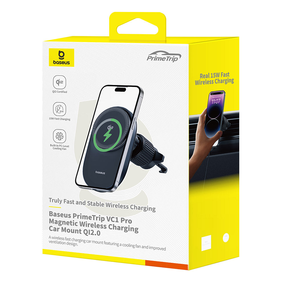 Baseus PrimeTrip VC1 Pro Wireless Auto-Ladegerät, 15W, 1,67A, Schwarz C40169009123-00