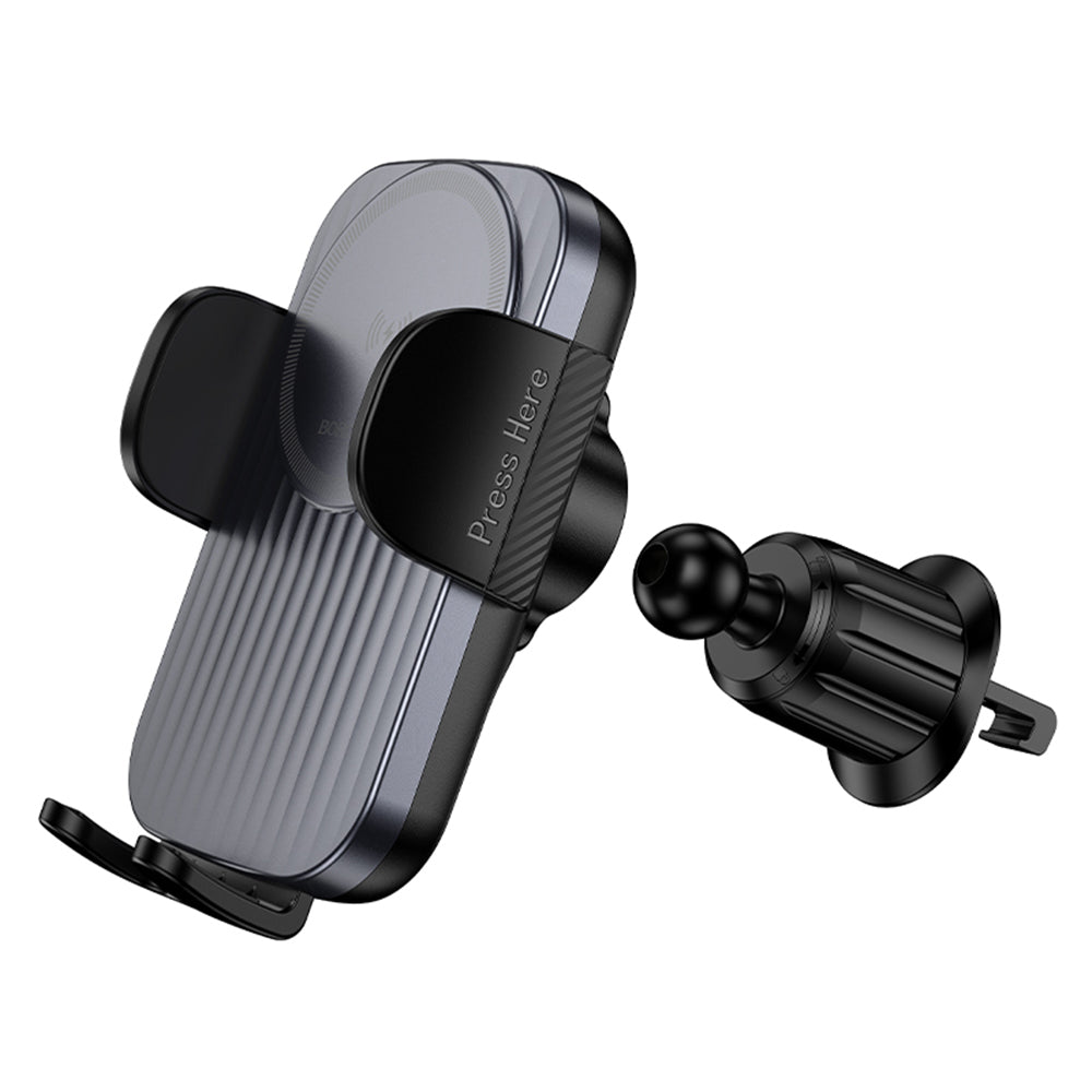 Auto Wireless-Ladegerät Borofone BH221 Path, 15W, 1.67A, Schwarz