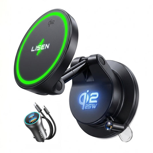 Wireless Auto-Ladegerät Lisen W608 Pro, 25W, Schwarz YL0225090001