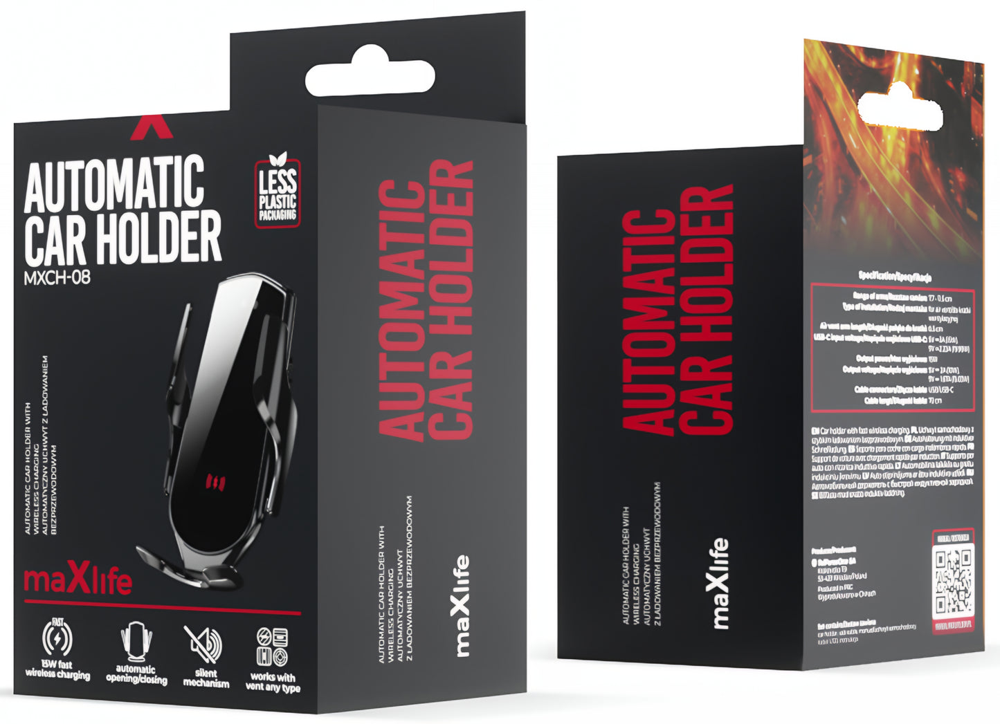 Chargeur Auto Sans Fil MaXlife MXCH-08, 15W, 1.67A, Noir