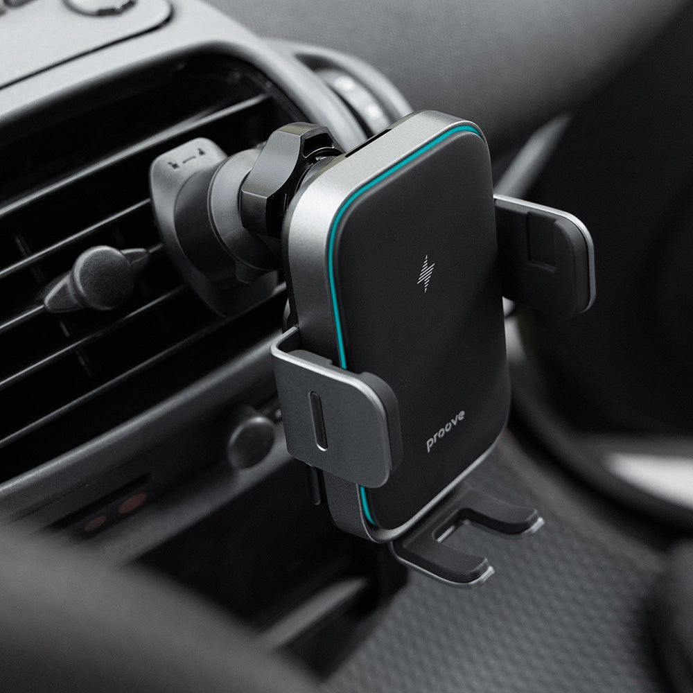 Auto Wireless Ladegerät Proove Triple Clamp Pro, 15W, 1.67A, Grau WHTP15010004