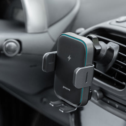 Auto Wireless Ladegerät Proove Triple Clamp Pro, 15W, 1.67A, Grau WHTP15010004