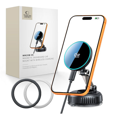 Auto Wireless-Ladegerät Tech-Protect MM25W-V8, 25W, Schwarz