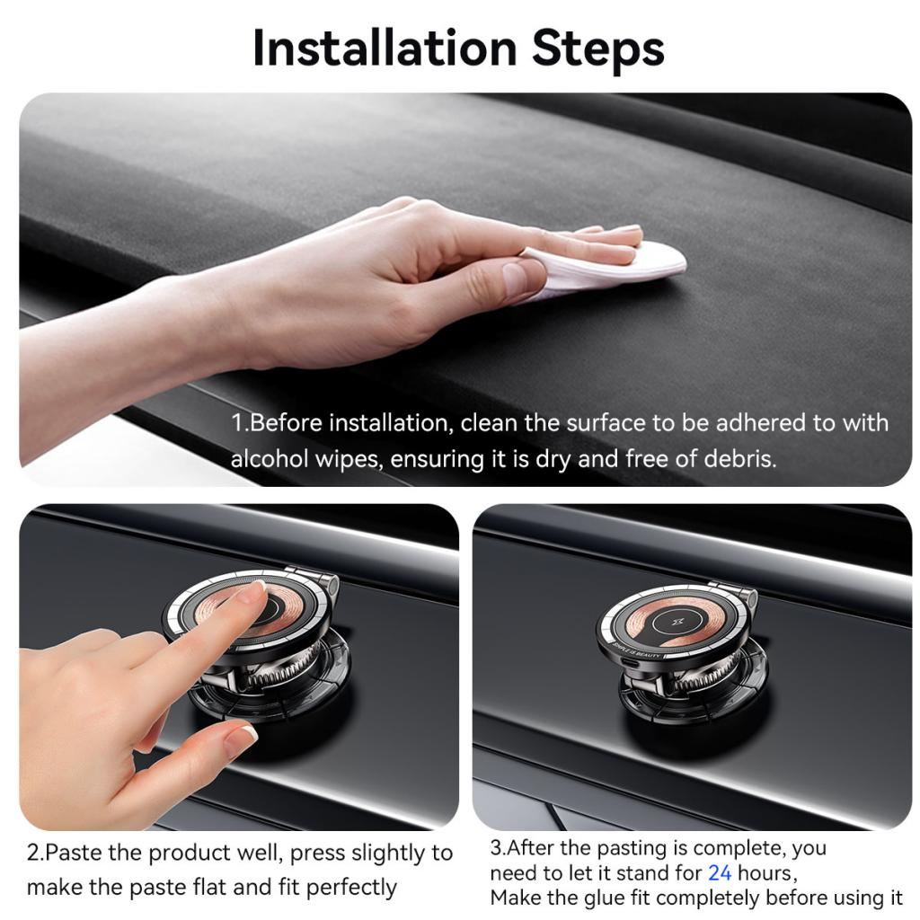 Draadloze Auto Oplader XO Design CX036, 15W, 1.67A, Zwart