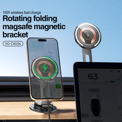 Draadloze Auto Oplader XO Design CX036, 15W, 1.67A, Zwart