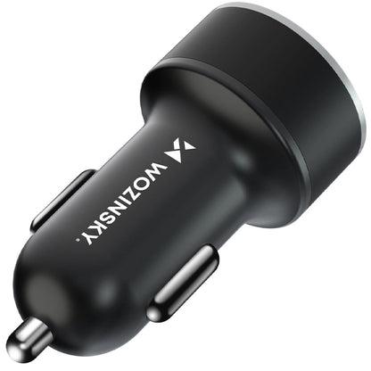 Autolader WZK WDCCAC, 36W, 3A, 1 x USB-A - 1 x USB-C, Zwart 