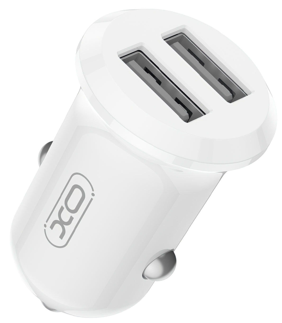 Chargeur de voiture XO Design CC67, 12W, 2.4A, 2 x USB-A, Blanc