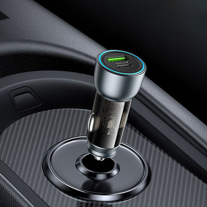 Chargeur de voiture Yesido Y49, 30W, 3A, 1 x USB-A - 1 x USB-C, Gris