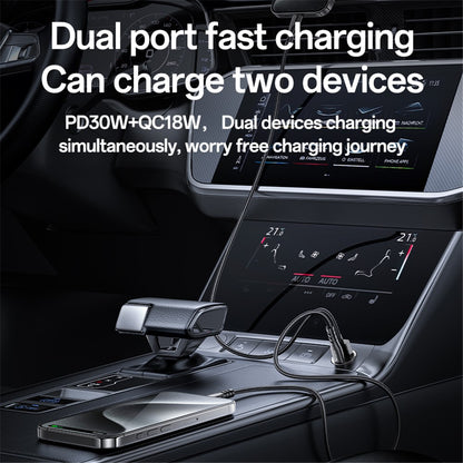 Auto-Ladegerät Yesido Y68, 30W, 3A, 1 x USB-A - 1 x USB-C, Schwarz