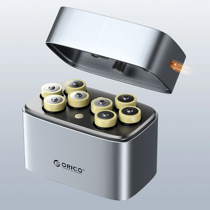 Chargeur de Batteries Orico EV8, AA, Gris