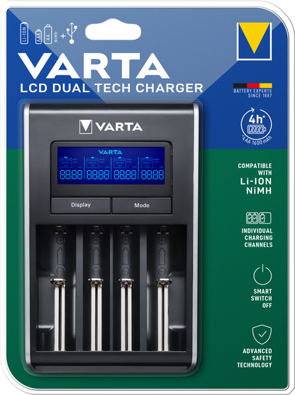 Chargeur de batteries Varta, AA / AAA, Noir